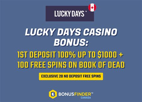 lucky days casino bonus code